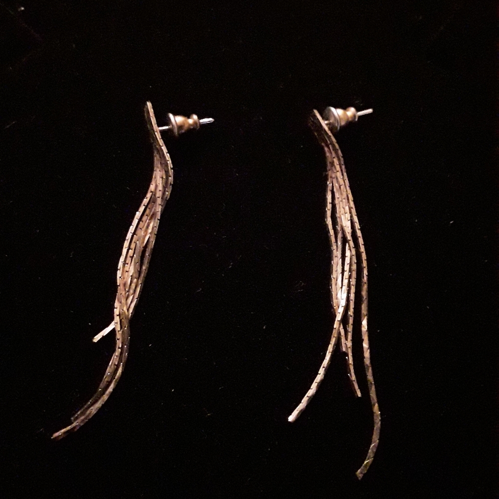 Vintage Gold Snake Chain Earrings